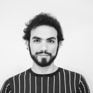 grayscale photo of man